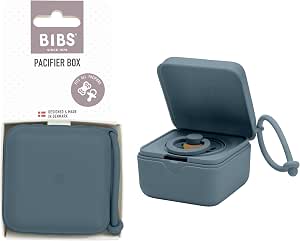 Bibs Pacifier Box Porta Succhietto con cinturino e custodia sterilizzante. Materiale alimentare 100% privo di BPA. Prodotto in Danimarca.