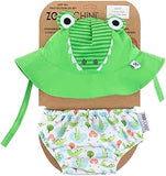 Zoocchini - Costume contenitivo + Cappello UPF 50+ 6-12 mesi