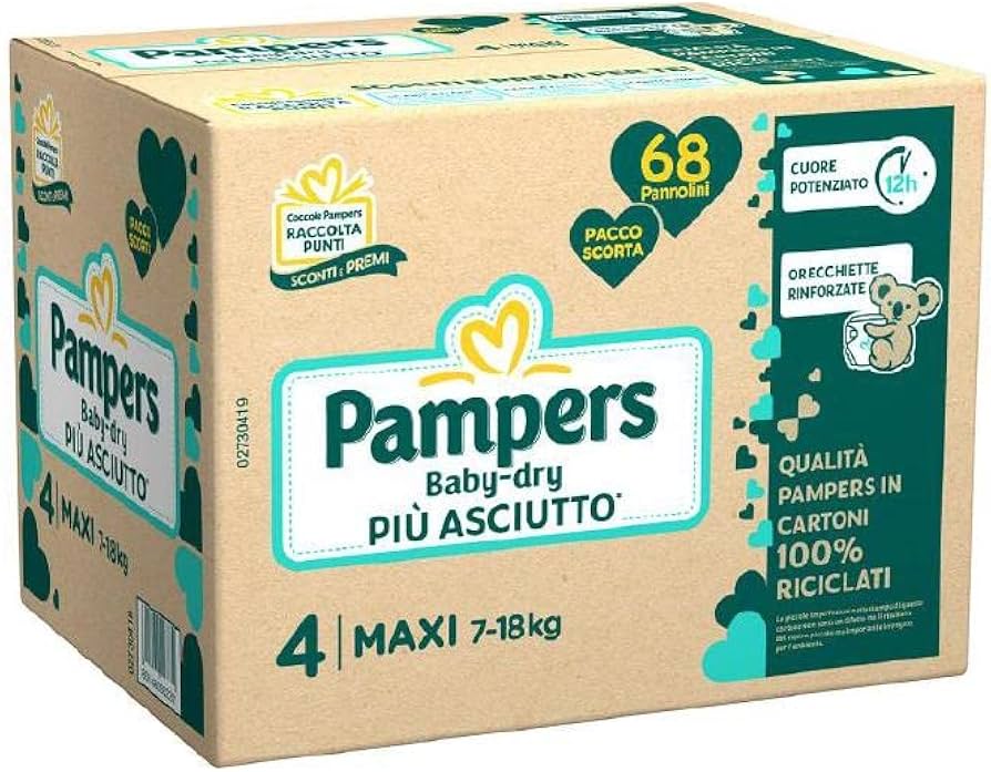 Pampers Baby Dry Pannolini PACCO SCORTA QUADRIPACK