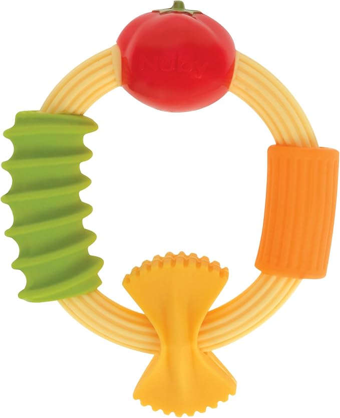 Nuby Pasta Ring Massaggiagengive in Silicone Morbido, 3+ Mesi