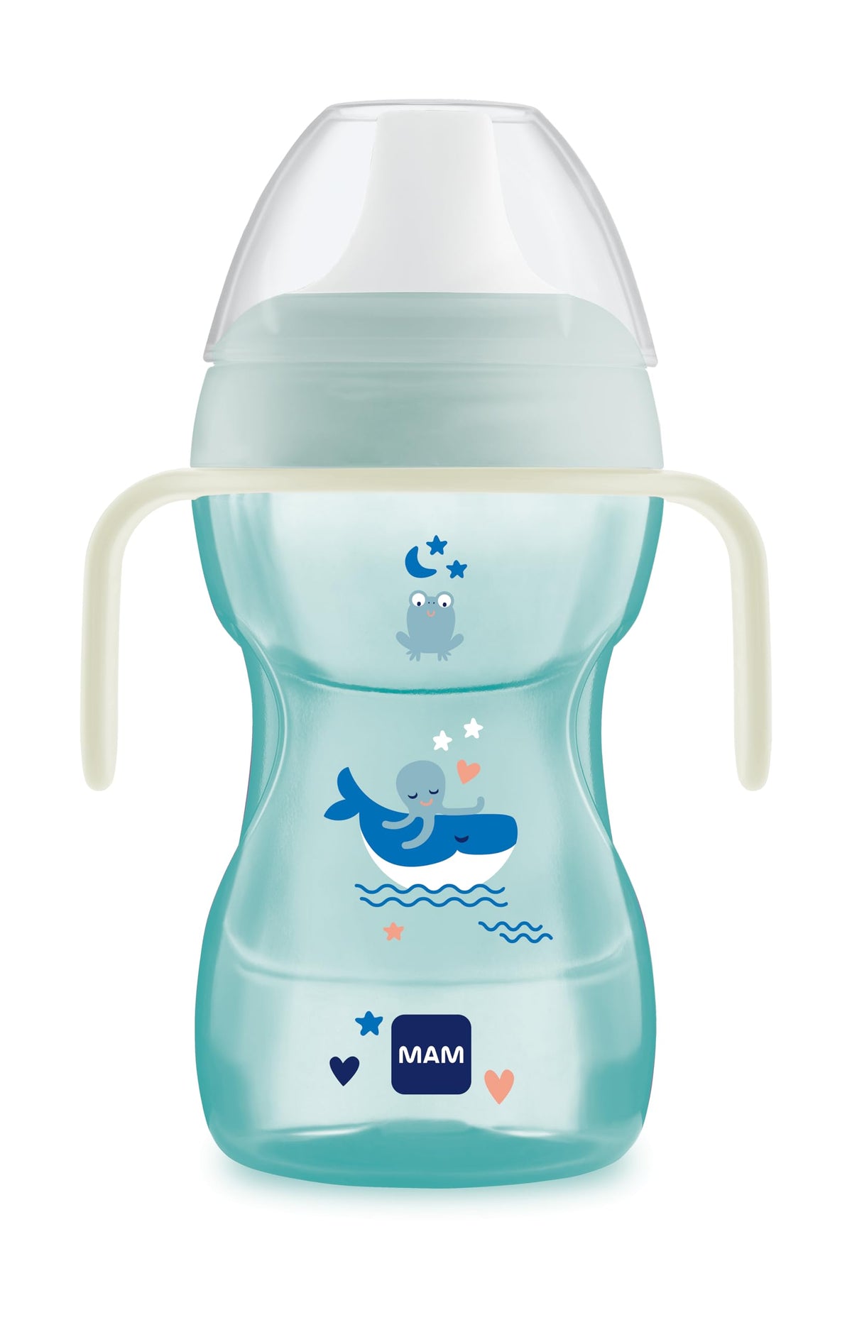 Mam Fun to Drink Cup - ideale per il passaggio dalla tazza al bicchiere, sistema anti-goccia o a flusso libero 8m+