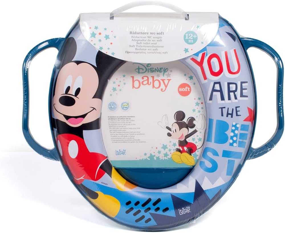Disney Baby Riduttore per Wc morbido con maniglie laterali e protezione frontale