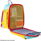 FABA Zaino Zipi per bambini dai 3 anni, dimensioni 23×27,5×15 cm, tessuto colorato, spallacci e schienale imbottiti