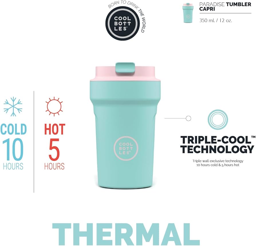 Cool Bott Les - Borraccia termica - fino a 10 ore freddo e 5 ora caldo - 350 ml