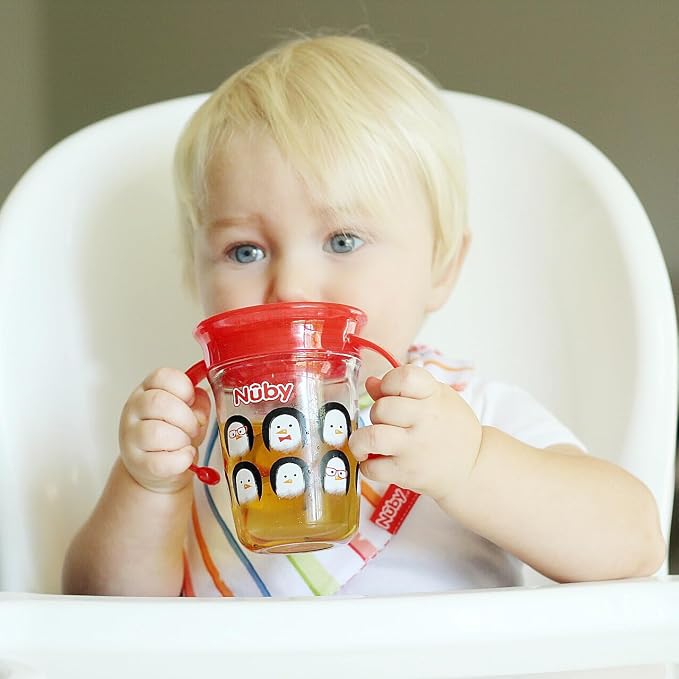 Nuby Tazza 360° All Around Cup Pinguino 240 ml 12m+