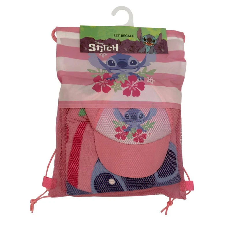 Disney - Set Regalo Mare - Cappellino con visiera, Telo mare in microfibra e Zainetto con cordoncino