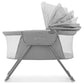 Kinderkraft LOVI Lettino da Campeggio, Culla a Dondolo, Cappottina, Materasso, Pieghevole, per Neonati, 0-9 Kg