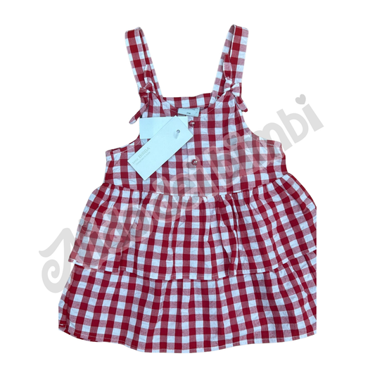 Mini Birba Vestitino 24 mesi 92 cm Quadretti rosso bianco