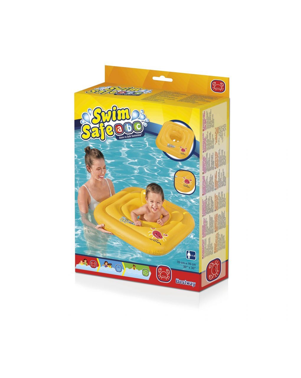 Bestway Salvagente Swim Safe 76x76 cm con mutandina - da 1 anno