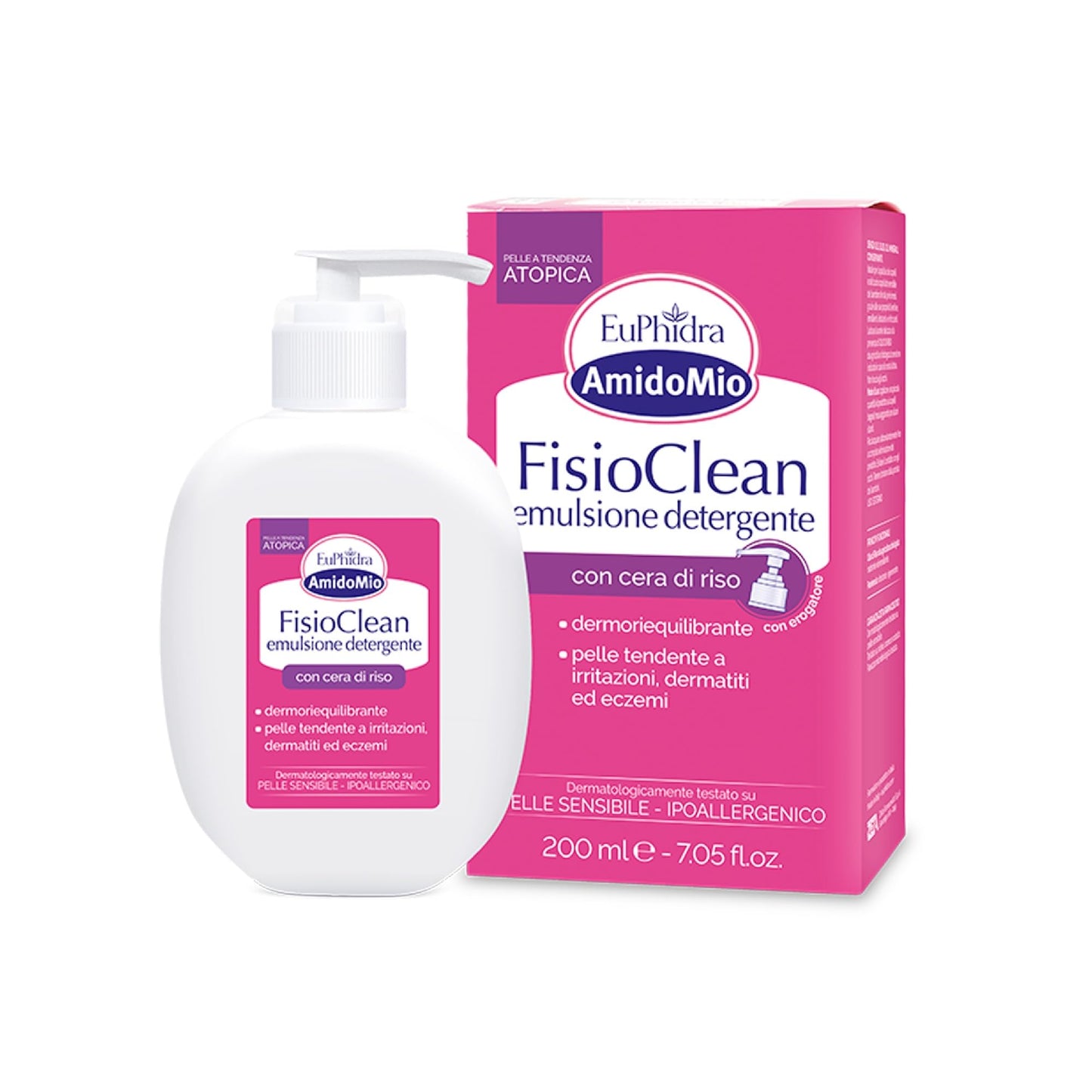 Euphidra FisioClean Emulsione Detergente con cera di Riso 200ml