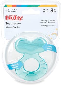 Nuby Teethe-Eez Massaggiagengive Silicone Morbido, 3+