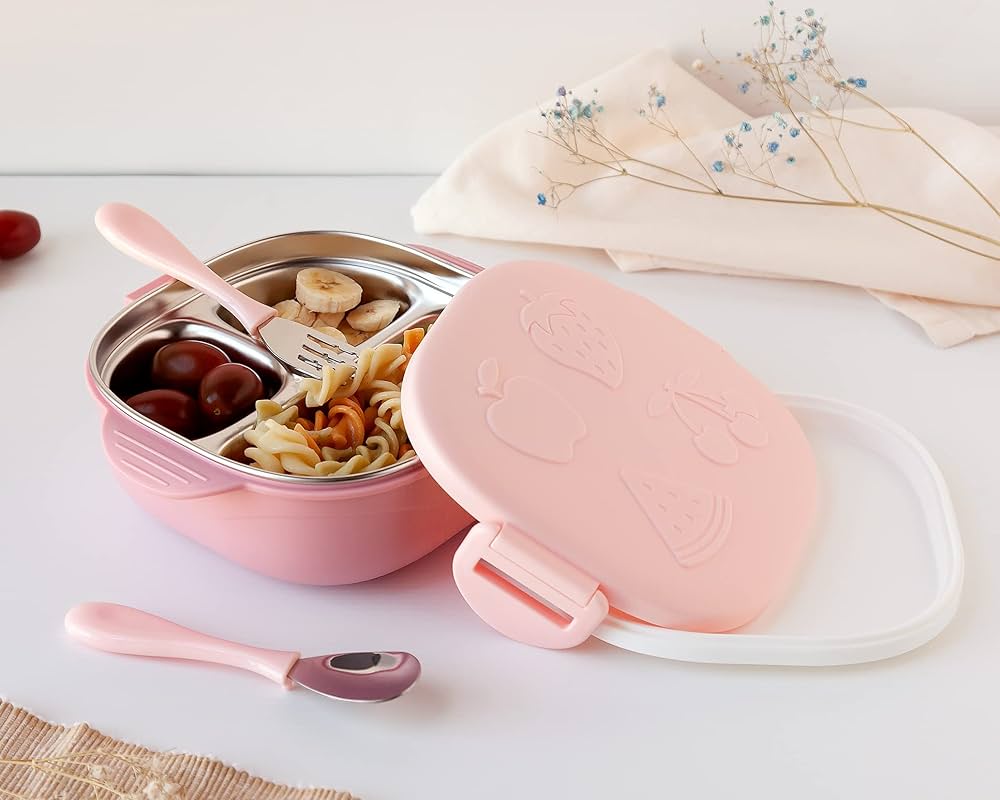 Kiokids Contenitore per pranzo con posatine 6+m