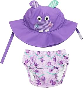 Zoocchini - Costume contenitivo + Cappello UPF 50+ 3-6 mesi
