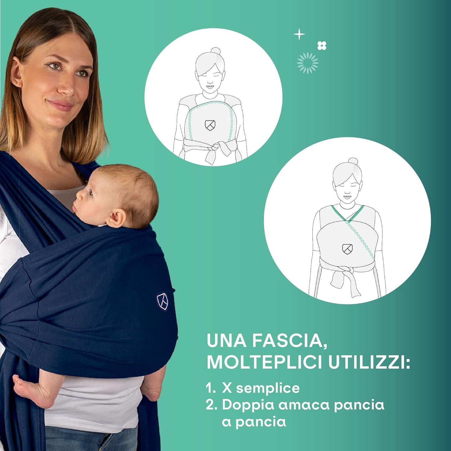 Koala Babycare Fascia neonato porta bebè - Cuddle Band 2.0 Ancora più Resistente – Fascia per neonati in cotone organico testata fino a 15 kg - Facilmente Regolabile e Unisex
