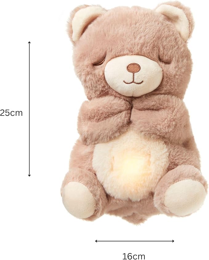 Nuby Peluche Biscuit Bear - Orsetto che respira davvero ! Aiuta la ninna nanna del tuo bimbo  0m+