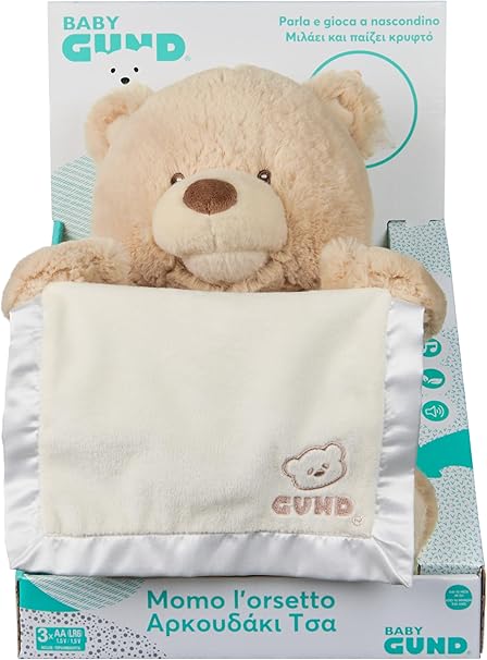 GUND, Momo l'Orsetto, Peluche Interattivo per Bambini e Neonati, Gioca a Nascondino, Orso Peluche da Abbracciare, 10+ Mesi