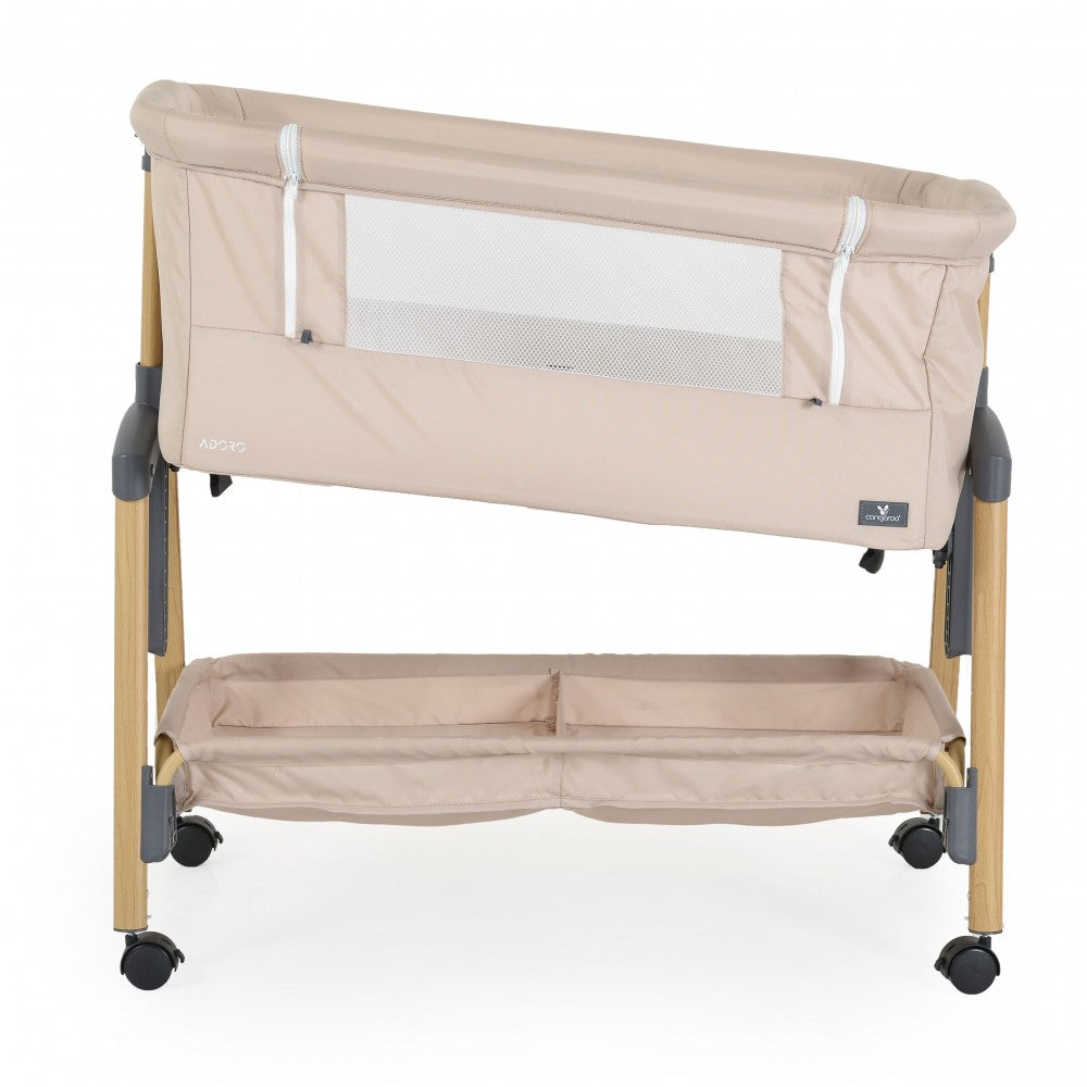 Cangaroo Culla Adoro Baby Crib Fiancoletto - Altezza regolabile, materasso, zanzariera e ruote
