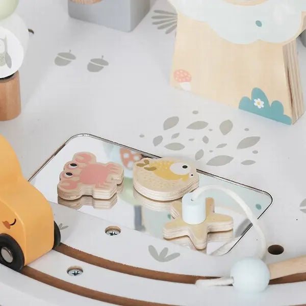 Moni Tavolo Attività in Legno - Gioco Montessori - 12m+