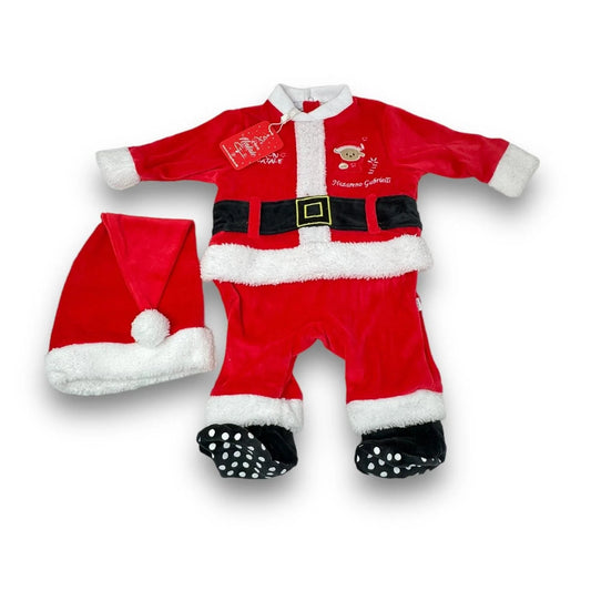 Nazareno Gabrielli Tutina da Babbo Natale con Cappello - NG2119 - Taglia 9/12 mesi