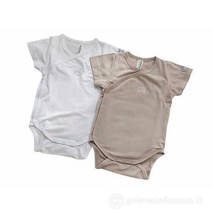 Bamboom Set 2 Body in Bambù naturale maniche corte