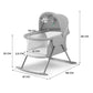 Kinderkraft LOVI Lettino da Campeggio, Culla a Dondolo, Cappottina, Materasso, Pieghevole, per Neonati, 0-9 Kg
