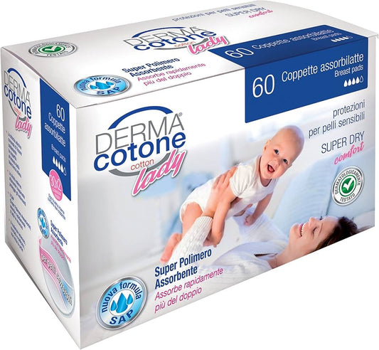 Dermacotone Lady Coppette Assorbilatte 60 pz per pelli sensibili super polimero assorbente
