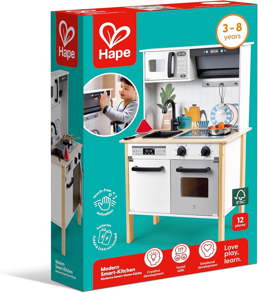 HAPE Cucina Smart Moderna in Legno con Luci e Suoni - E3216
