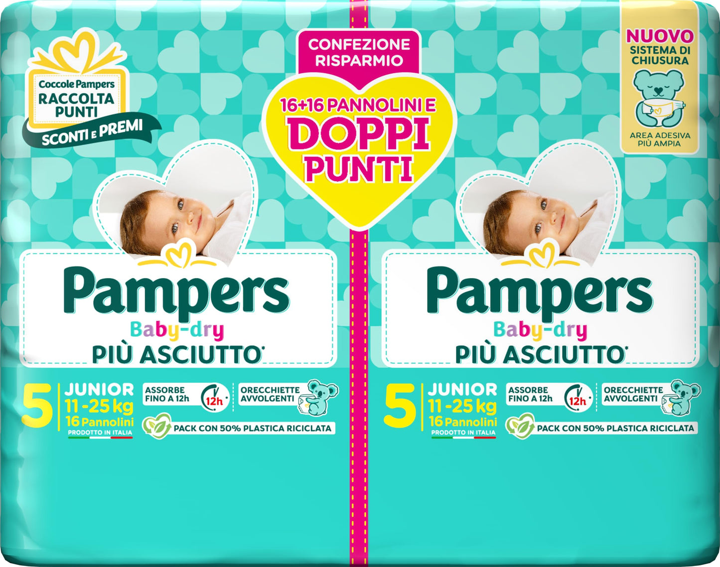 Pampers Baby Dry Pannolini Pacco Doppio