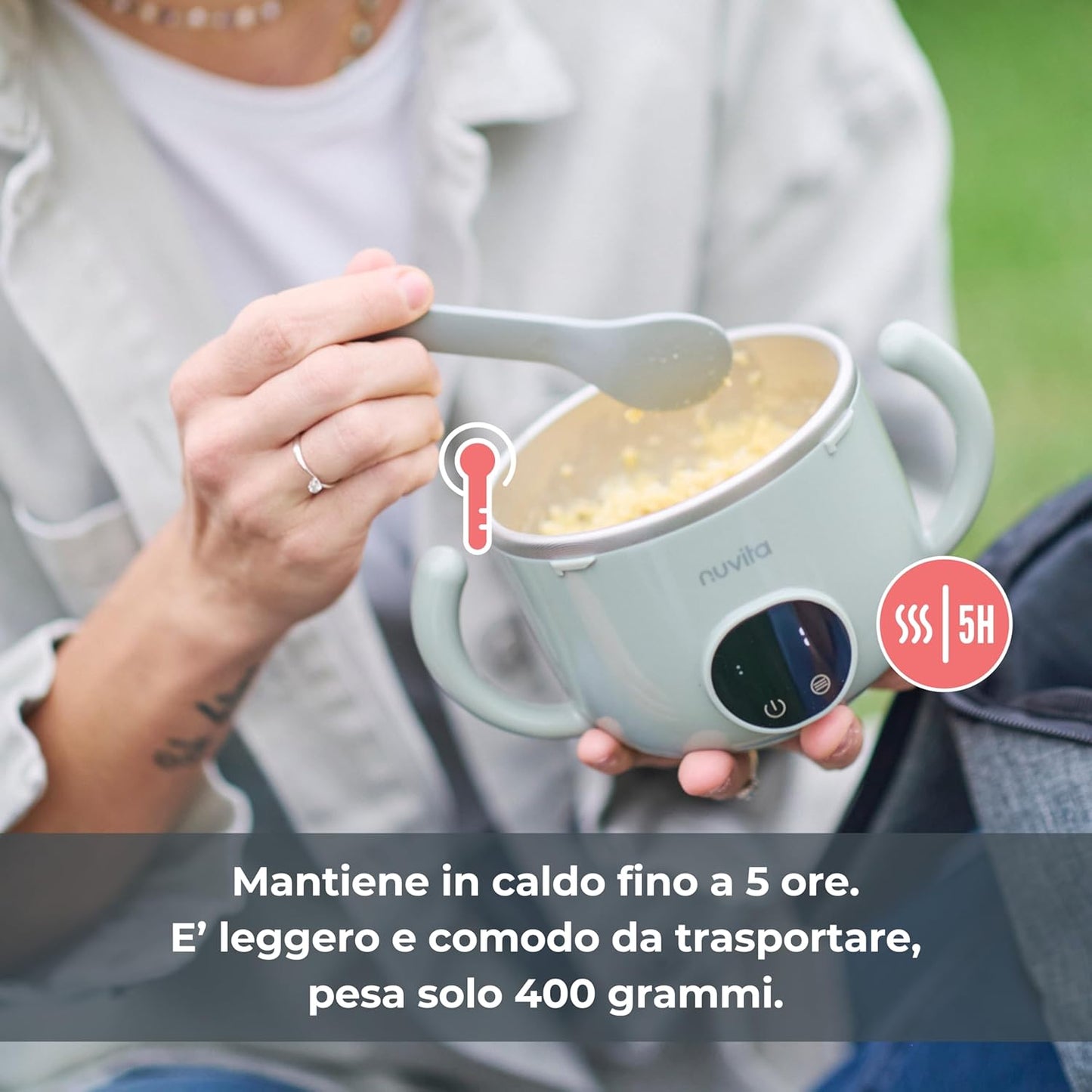 Nuvita Pappa'N'Go Scaldapappa ricaricabile 0m+