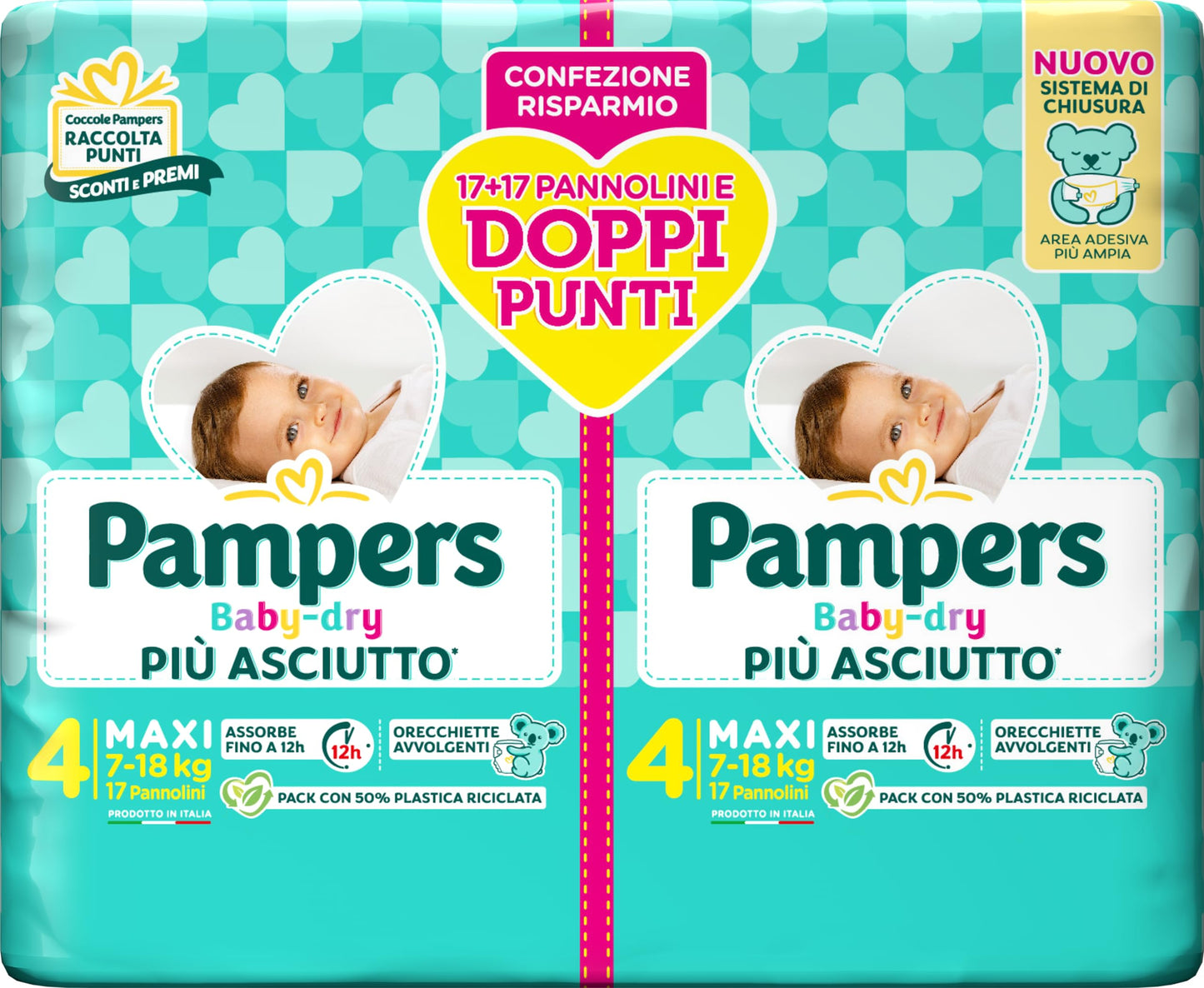 Pampers Baby Dry Pannolini Pacco Doppio