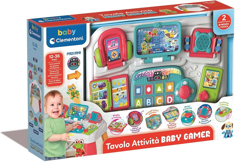 Clementoni Tavolo Attività Baby Gamer 12-36 mesi