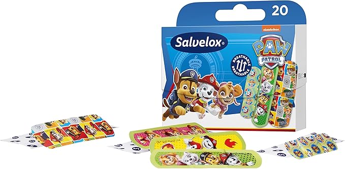 Salvelox Cerotti flessibili e durevoli per bambini - Paw Patrol e Animals da 20 pz - Barbie da 14 pz