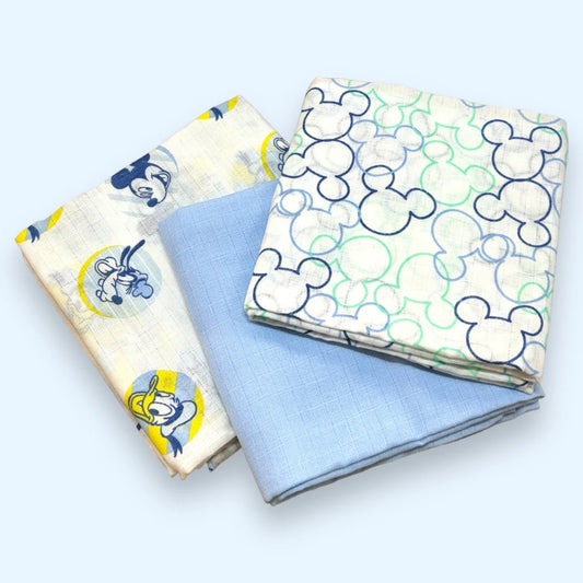 Ellepi Disney Baby mussole Quadrati di Garza Mickey 3 pz