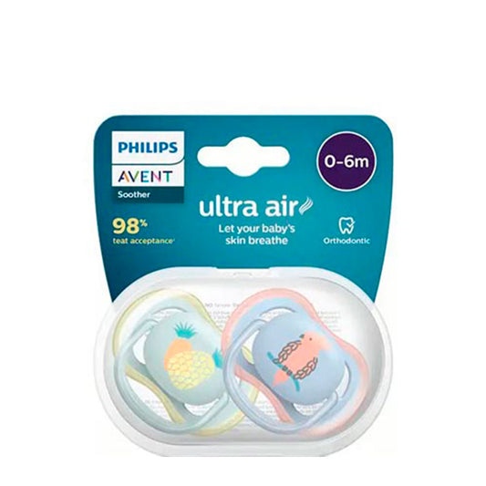 Avent Philips - Succhietti 2 pz Ultra Air 0-6 mesi - Tettarella Ortodontica