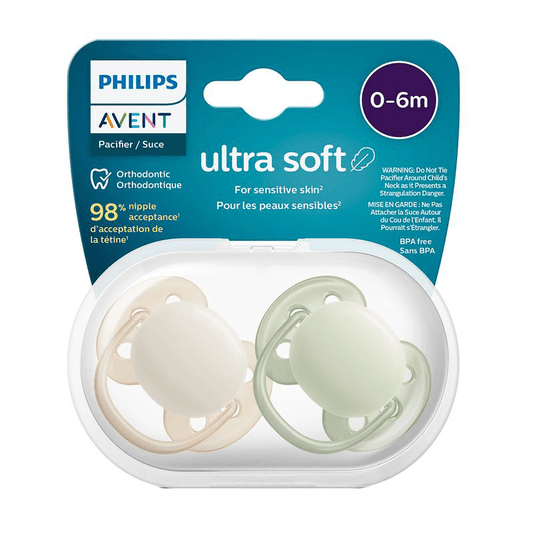 Avent Philips - Succhietti 2pz Ultra Soft 0-6m - Tettarella Ortodontica in silicone