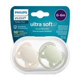 Avent Philips - Succhietti 2pz Ultra Soft 0-6m - Tettarella Ortodontica in silicone