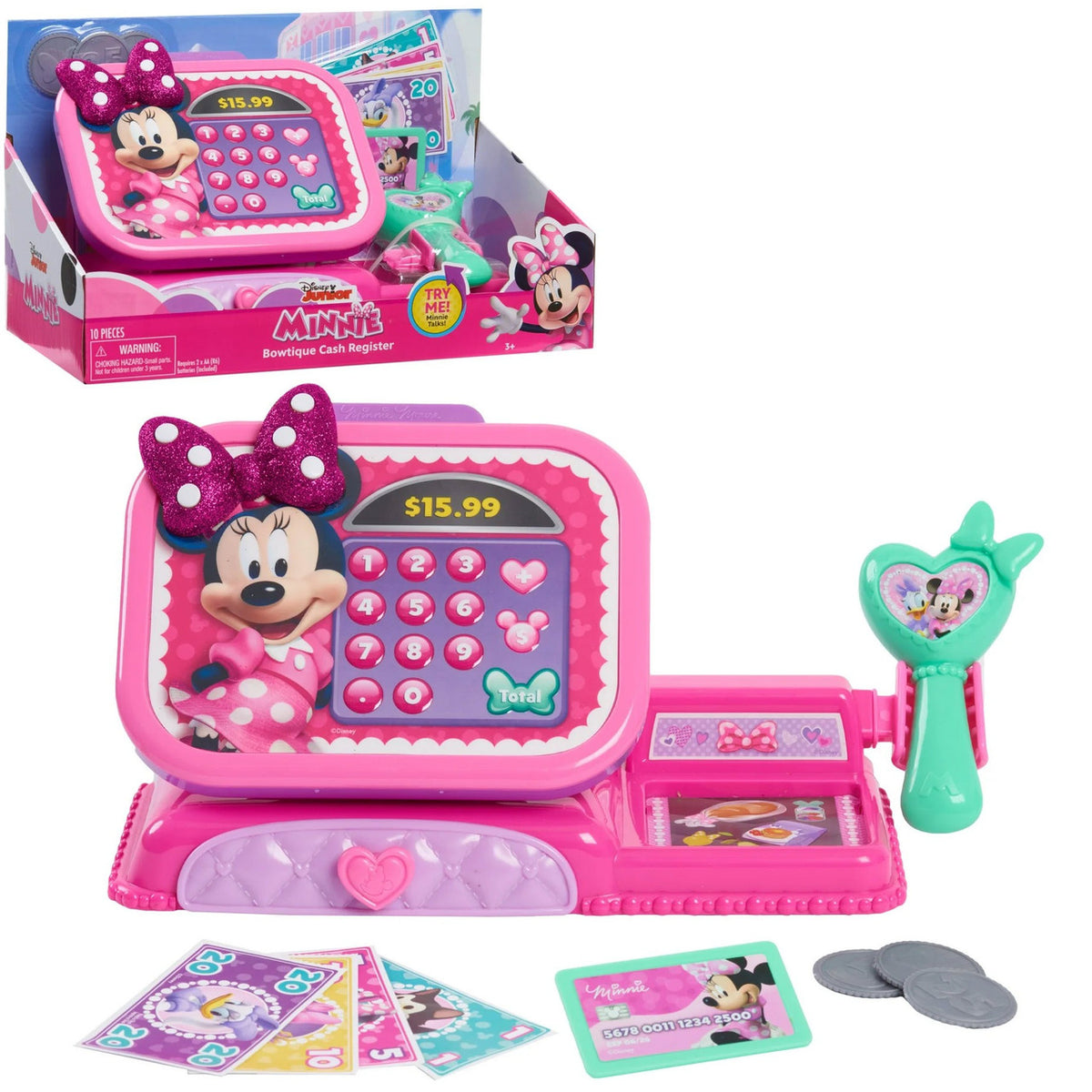 Disney Junior Minnie - Registratore di cassa Bowtique con suoni e frasi