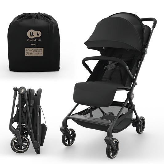 Kinderkraft Passeggino Nebo - Bagaglio a mano in aereo - adatto da 0 a 22 Kg - chiusura ultracompatta