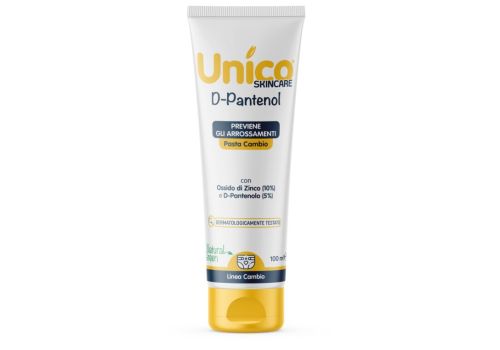 Unico Skincare Pasta cambio D-Pantenol - Previene gli arrossamenti - con ossido di zinco e D-Pantenolo 100 ml