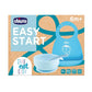 Chicco Easy Start Set Pappa in Silicone - Bavaglino + Cucchiaio + Ciotola 6m+
