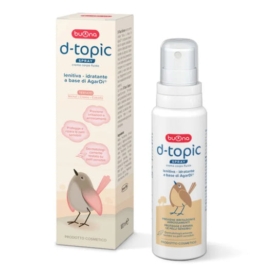 Buona D-Topic Spray Crema corpo fluida lenitiva - idratante a base di AgarDì 100ml