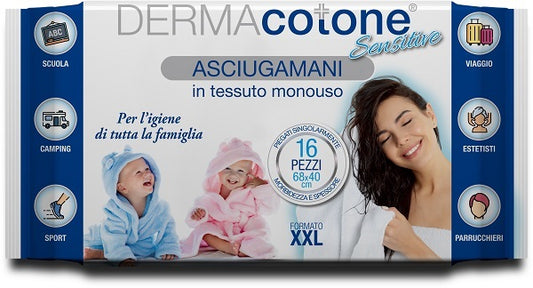 Dermacotone sensitive asciugamani xxl 68x40 cm 16pz