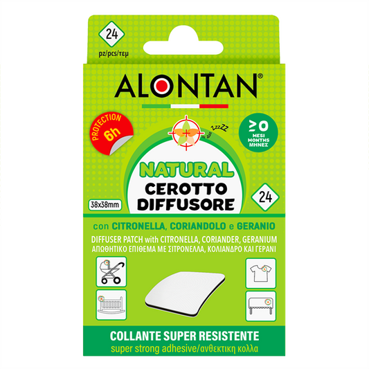 Alontan Natural - Cerotto diffusore con citronella, coriandolo e geranio 24 pz