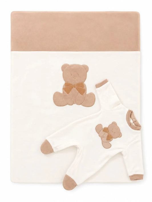 preziosini Set Coperta+Tutina Col. Panna/Beige Misura 1/3 mesi - PRXS507/SN