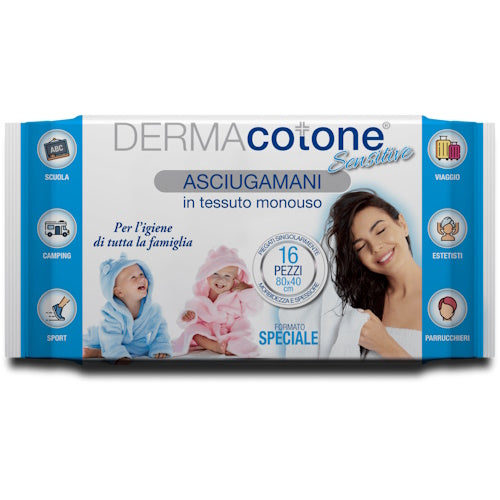 Dermacotone Asciugamani Monouso in tessuto 16pz 80x40 cm