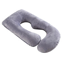 Momcozy Cuscino Gravidanza in Velluto – Cuscino a Forma di U per Dormire in Gravidanza 145cm, Supporto per Schiena, Pancia, Gambe e Fianchi – Cuscino Gravidanza per Dormire Laterale