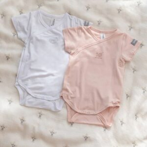 Bamboom Set 2 Body in Bambù naturale maniche corte