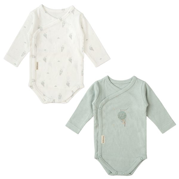 Bimbidreams Set 2 Body Manica lunga in Cotone e Bambù 0-1 mese
