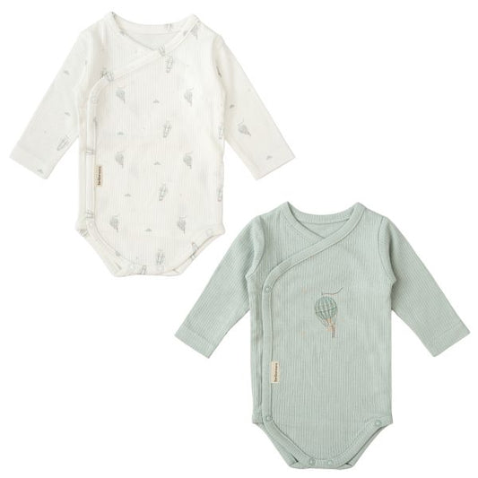 Bimbidreams Set 2 Body Manica lunga in Cotone e Bambù 0-1 mese