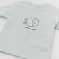 Bamboom T-shirt a maniche corte con stampa BLU BLUSH 100% Bambù organico